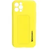Image de Coque pour iPhone 12 Pro Max Silicone Support Magnétique Pliable Wozinsky jaune