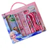 Image de Set papeterie de 7pcs pour enfant coffret d'école avec trousse à crayon gomme corde à sauter  La reine des neiges 