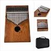 Image de Muslady Muspor 17 clés Kalimba Mbira Acajou Africain Thumb Piano Instrument de musique à doigts avec sac