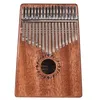 Image de Muslady GECKO K17M 17 touches Kalimba Thumb Piano Mbira Acajou Bois Massif avec étui de rangement de sac de transport tuning marteau musique livre autocollants cadeau musical