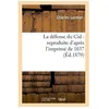 Image de La DÃ©fense Du Cid : Reproduite D'aprÃ¨s L'imprimÃ© De 1637, (Ãd.1879)
