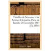 Image de Familles De Serennes Et De SerÃ¨ne D'acquÃ©ria - Pacte De Famille - 20 Novembre 1887
