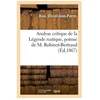 Image de Analyse Critique De La LÃ©gende Rustique, PoÃ¨me De M. Robinot-Bertrand