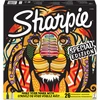 Image de Sharpie permanente marker Leeuw, fijn en extra fijn, doos van 26 stuks in geassorteerde kleuren