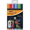 Image de Bic fineliner Intensity, fijn, etui van 10 stuks in geassorteerde kleuren