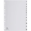 Image de Exacompta tabbladen numeriek voor ft A4, uit PP, grijs, 12 tabs