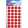 Image de Agipa ronde etiketten in etui diameter 15 mm, rood, 168 stuks, 28 per blad