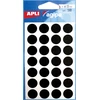Image de Agipa ronde etiketten in etui diameter 15 mm, zwart, 168 stuks, 28 per blad