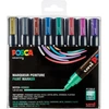 Image de Posca paintmarker PC-5M, set van 8 markers in geassorteerde metallic kleuren