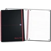 Image de Oxford BLACK N' RED spiraalblok kunststof, 140 bladzijden ft A4, gelijnd