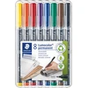 Image de Staedtler Lumocoler 318, OHP-marker, permanent, 0,6 mm, etui van 8 stuks in geassorteerde kleuren