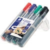 Image de Staedtler Lumocolor 352, permanent marker, ronde punt, 2 mm, etui van 4 stuks in geassorteerde kleuren