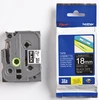 Image de Brother TZe tape voor P-Touch 18 mm, wit op zwart