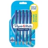 Image de Paper Mate balpen Flexgrip Ultra RT medium, blister van 5 stuks, blauw