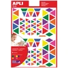 Image de Apli Kids verwijderbare stickers, driehoek, blister met 720 stuks in geassorteerde kleuren en groottes