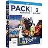 Image de Coffret Animation - Pack 3 Blu-ray (Les Shtroumpfs et le Village Perdu - Hotel Transylvanie 2 - Angry Birds le Film) nederlandse audio versie en occasion ou reconditionné