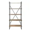 Image de Étagère industrielle en bois de sapin et métal gris anthracite L85