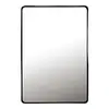 Image de Miroir industriel rectangulaire en acier noir 75x110