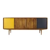 Image de Buffet enfilade vintage 4 portes en manguier L220