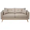 Image de Canapé style scandinave 3 places beige aspect chiné