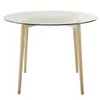 Image de Ronde eettafel voor 4 personen van glas en eikenhout D90