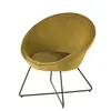 Image de Okerkleurige fluwelen fauteuil
