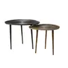 Image de Bijzettafel uit zwart en bronskleurig aluminium (x2)