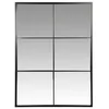 Image de Miroir rectangulaire fenêtre en acier noir, 60x80 cm