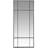 Image de Grand miroir fenêtre rectangulaire en acier noir, 70x170 cm