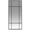 Image de Miroir rectangulaire fenêtre en acier noir, 50x110 cm