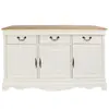 Image de Buffet 3 portes 3 tiroirs crème L131