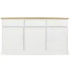 Image de Buffet 3 portes 3 tiroirs blanc L150