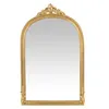 Image de Miroir arche à moulures dorées, 28x45 cm
