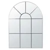 Image de Miroir arche fenêtre en aluminium noir, 80x110 cm
