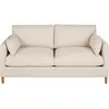 Image de 3/4-zitsbank in beige geweven polyesterstof