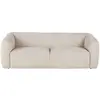 Image de 3-zitsbank in beige fluweelachtige gerecycled stof