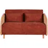 Image de Terracotta fluwelen 2-zits slaapbank