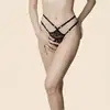 Image de String ouvert à dentelle Rose - S/M