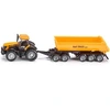 Image de Siku 1858 JCB tractor met dolly en halfpipe kiepkar - Siku 1858