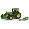 Image de Theo Klein John Deere 6215R constructie tractor met voorlader - JD trekker met schroevendraaier - Klein 3903