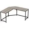 Image de Bureau d'angle grège et noir, Grège Chiné + Noir D'encre LWD073B02