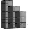 Image de Boîtes à chaussures en plastique, Noir / 12 LSP032B12V1