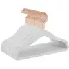 Image de Cintres enfants en velours antiglisse, Blanc Nuage / 30 CRF027W30