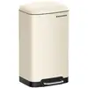 Image de Poubelle 30L avec pédale en acier, Beige LTB001A01