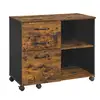 Image de Caisson large roulettes, Marron Rustique OFC041B01