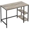 Image de Bureau avec rangement industriel, Grège + Noir LWD046B02