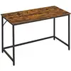 Image de Bureau industriel montage facile, Marron Rustique + Noir / 60 x 120 x 76 cm LWD039B01