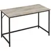 Image de Bureau industriel montage facile, Grège + Noir / 60 x 120 x 76 cm LWD039B02