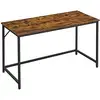 Image de Bureau industriel montage facile, Marron Rustique + Noir LWD043B01