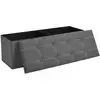 Image de Banc de Rangement Pliable, Gris Foncé / 38 x 110 x 38 cm LSF077G04